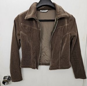 Women's 90s Vintage Brown Corduroy Jacket Size Small
